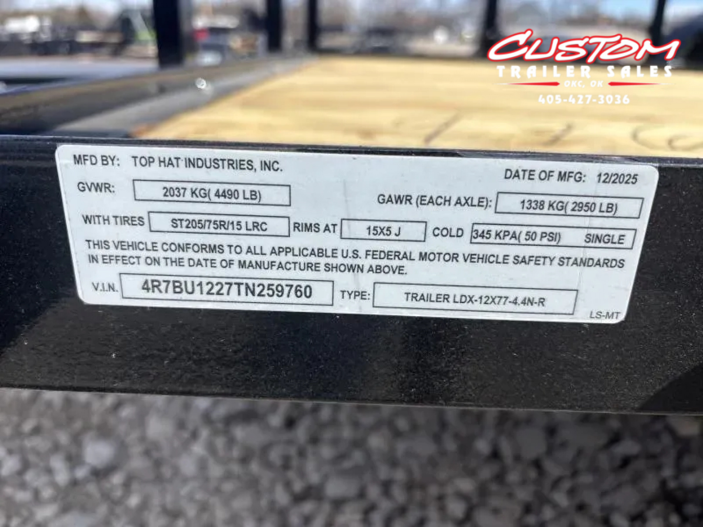 New #259760 2026 TOP HAT LDX 12 X 77 SQUARE TUBE TOP 7K UTILITY W/ RAMP GATE