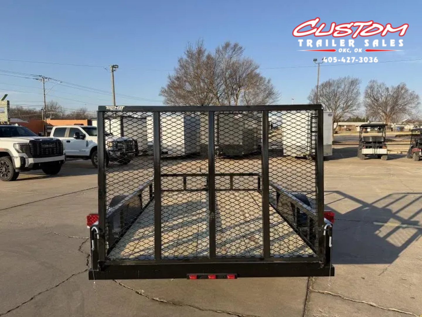 New #260577 2026 TOP HAT DJX 6 X 10 SINGLE AXLE ANGLE TOP 3.5K UTILITY W/ 48" RAMP GATE