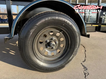 New #260577 2026 TOP HAT DJX 6 X 10 SINGLE AXLE ANGLE TOP 3.5K UTILITY W/ 48" RAMP GATE