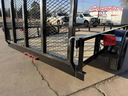 New #260577 2026 TOP HAT DJX 6 X 10 SINGLE AXLE ANGLE TOP 3.5K UTILITY W/ 48" RAMP GATE