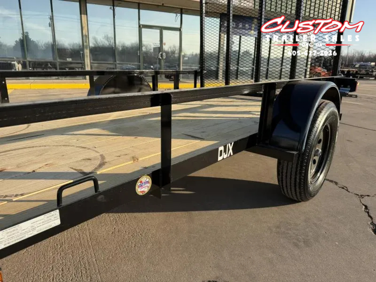 New #260913 2026 TOP HAT DJX 6 X 10 SINGLE AXLE ANGLE TOP 3.5K UTILITY W/ 48" RAMP GATE