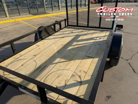 New #260913 2026 TOP HAT DJX 6 X 10 SINGLE AXLE ANGLE TOP 3.5K UTILITY W/ 48" RAMP GATE