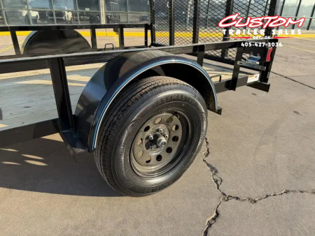 New #260913 2026 TOP HAT DJX 6 X 10 SINGLE AXLE ANGLE TOP 3.5K UTILITY W/ 48" RAMP GATE