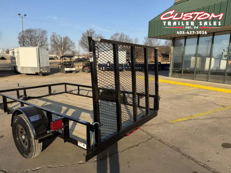 New #260913 2026 TOP HAT DJX 6 X 10 SINGLE AXLE ANGLE TOP 3.5K UTILITY W/ 48" RAMP GATE