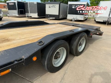 Used #317165 USED 2020 PJ TRAILERS H7 24 X 102 TANDEM AXLE SUPER SINGLE 20K GOOSENECK EQUIPMENT TRAILER