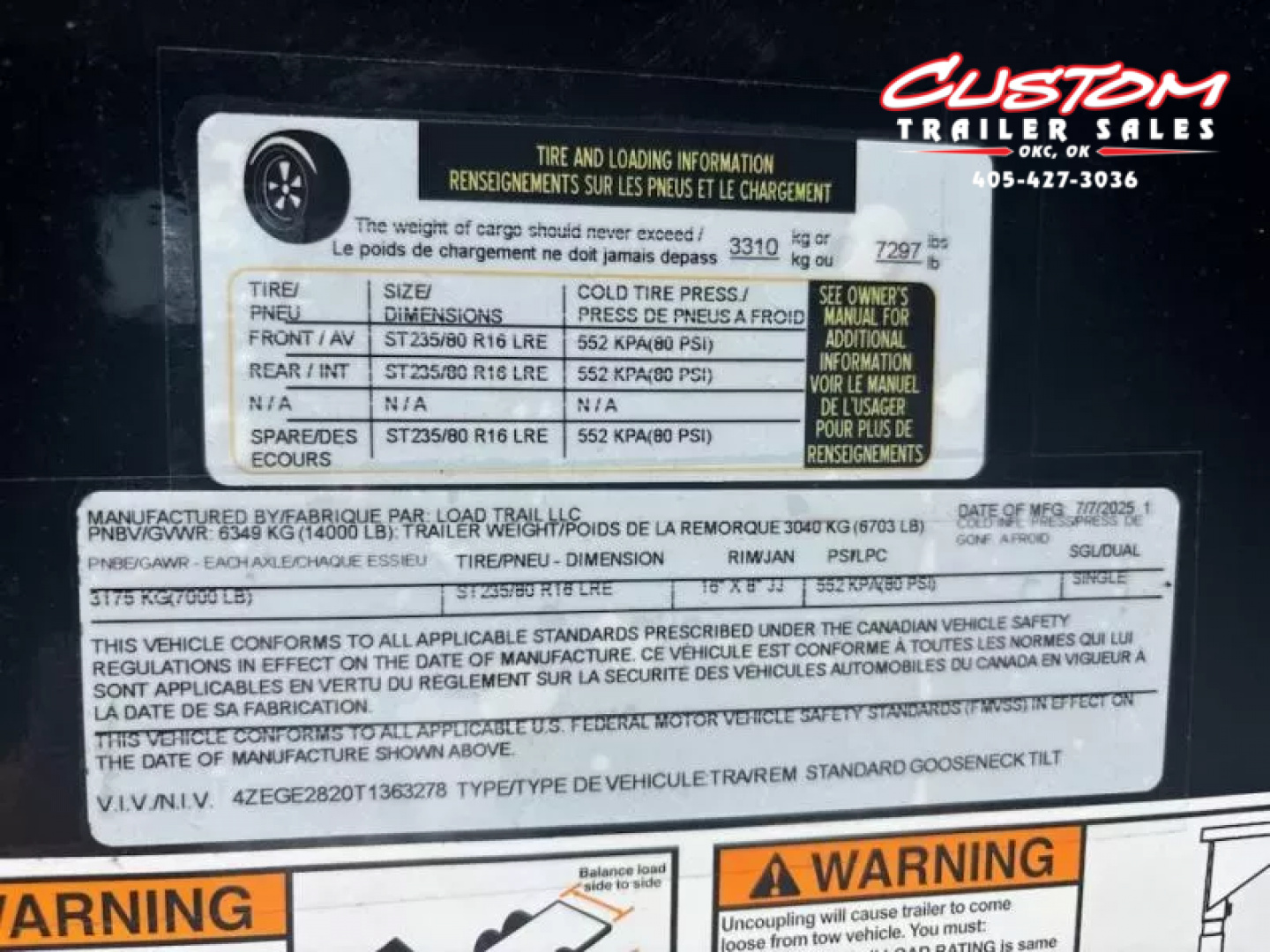 New #363278 2026 LOAD TRAIL GE 28 X 102 TANDEM AXLE 14K GOOSENECK FULL BED TILT DECK