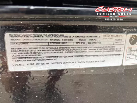 New #363361 2026 LOAD TRAIL DE 14 X 83 BUMPER PULL DUMP TRAILER 14K