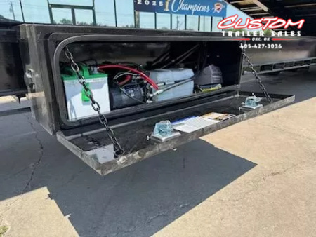 New #364489 2026 LOAD TRAIL GT 40 X 102 DUAL TANDEM FULL TILT CONTAINER TRAILER FLATBED GOOSENECK W/ HYD. JACKS & 18,000LB WINCH PACKAGE