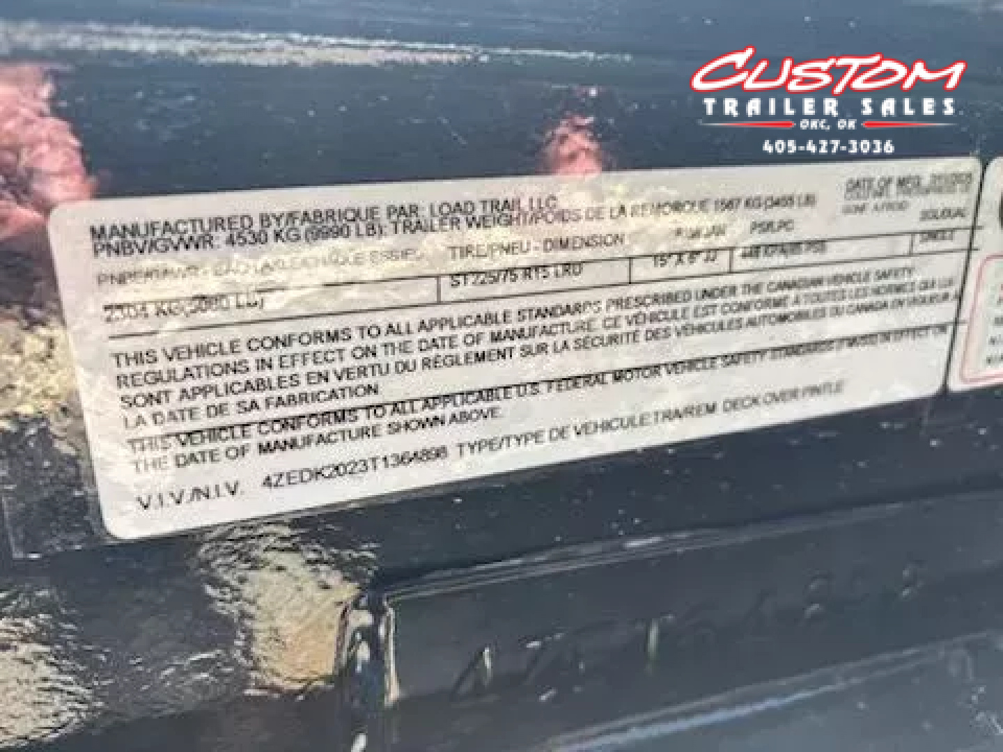 New #364898 LOAD TRAIL DK 20 X 102 BUMPER PULL 10K DECKOVER W/ SLIDE IN RAMPS