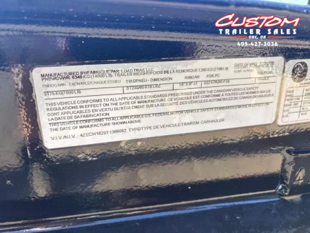 New #366082 2026 LOAD TRAIL CH 18 X 83 TANDEM AXLE 14K EQUIPMENT HAULER W/ SLIDE IN RAMPS