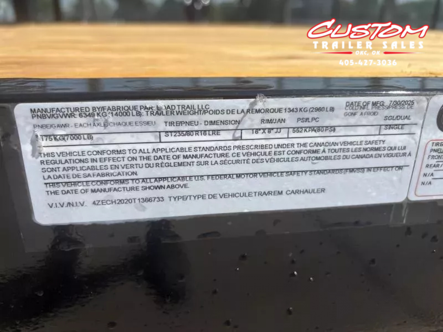 New #366733 2026 LOAD TRAIL CH 20 X 83 14K EQUIPMENT HAULER W/ SLIDE IN RAMPS