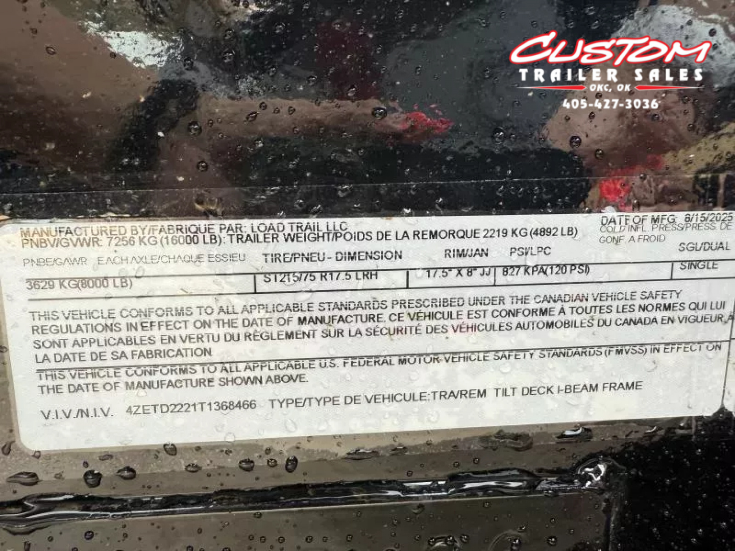 New #368466 2026 LOAD TRAIL TH 22 X 83 TANDEM AXLE 16K TILT DECK TRAILER