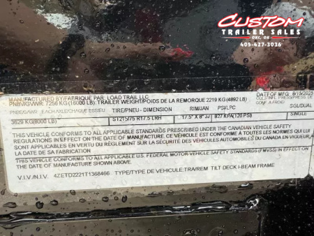 New #368466 2026 LOAD TRAIL TH 22 X 83 TANDEM AXLE 16K TILT DECK TRAILER