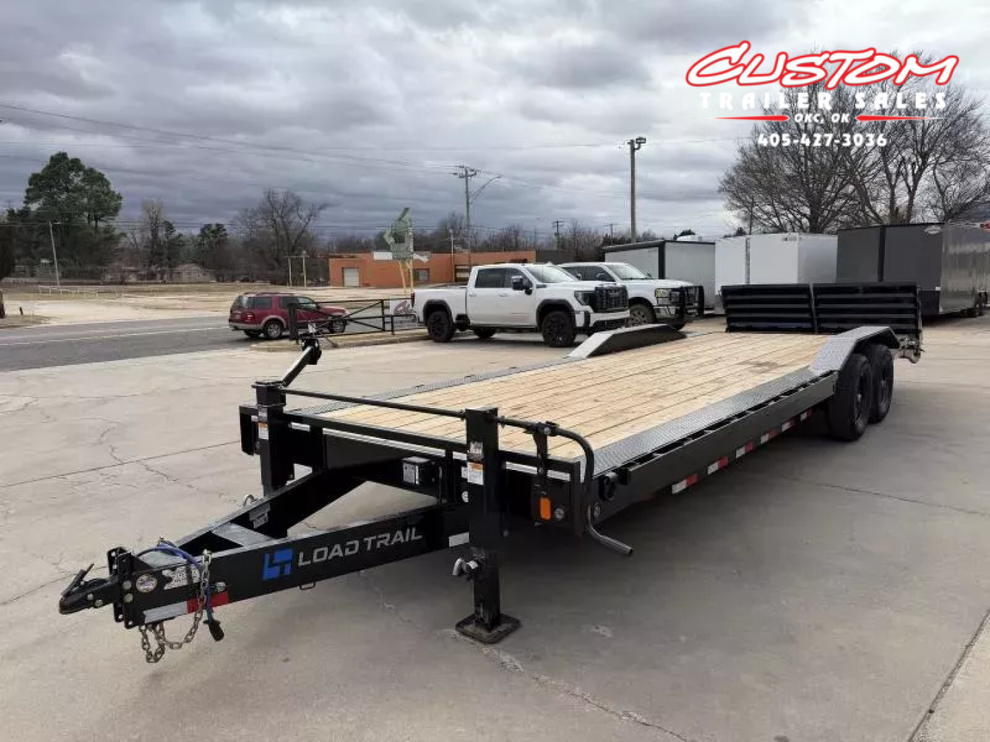 Used #369626 USED 2026 LOAD TRAIL CH 26 X 102 TANDEM AXLE 14K EQUIPMENT HAULER W/ MAX RAMPS