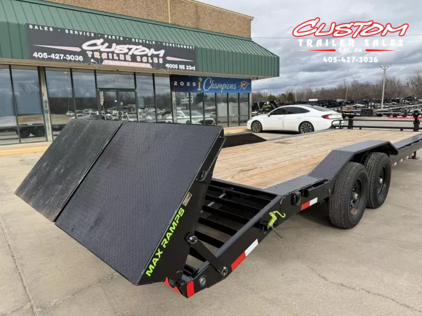 Used #369626 USED 2026 LOAD TRAIL CH 26 X 102 TANDEM AXLE 14K EQUIPMENT HAULER W/ MAX RAMPS