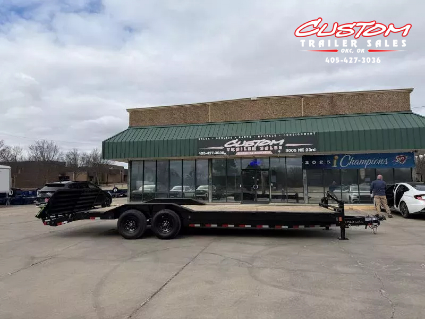 Used #369626 USED 2026 LOAD TRAIL CH 26 X 102 TANDEM AXLE 14K EQUIPMENT HAULER W/ MAX RAMPS