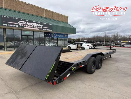 Used #369626 USED 2026 LOAD TRAIL CH 26 X 102 TANDEM AXLE 14K EQUIPMENT HAULER W/ MAX RAMPS