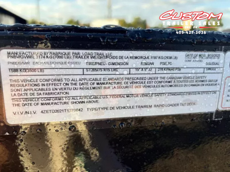 New #370642 2026 LOAD TRAIL TM 20 X 83 TANDEM AXLE RAPID LOADER 7K STEEL FLOOR TILT DECK TRAILER