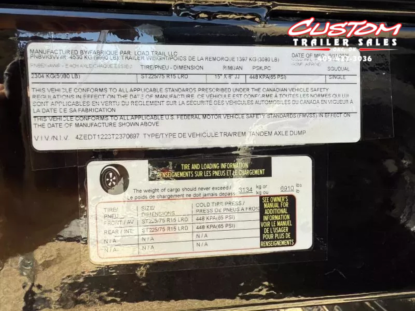 New #370697 2026 LOAD TRAIL DE 6 X 12 TANDEM AXLE 10K BUMPER PULL DUMP