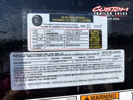 New #371552 2026 LOAD TRAIL GL 36 X 102 DUAL TANDEM LOW-PRO 20K GOOSENECK W/ HYDRAULIC DOVETAIL & JACKS