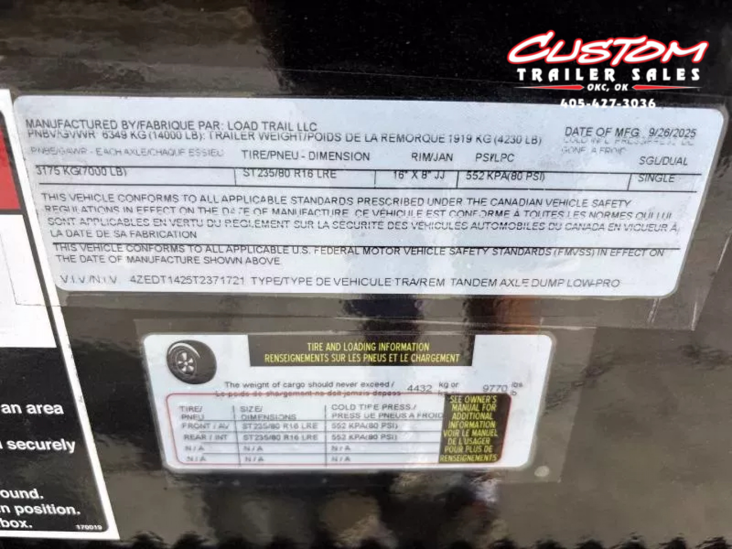 New #371721 2026 LOAD TRAIL DL 14 X 83 TANDEM AXLE LOW PRO 14K HIGH SIDE BUMPER PULL DUMP