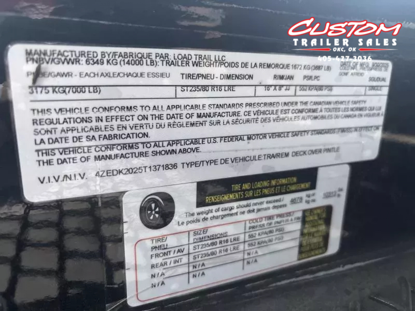 New #371836 2026 LOAD TRAIL DK 20 X 102 TANDEM AXLE BUMPER PULL 14K DECK OVER