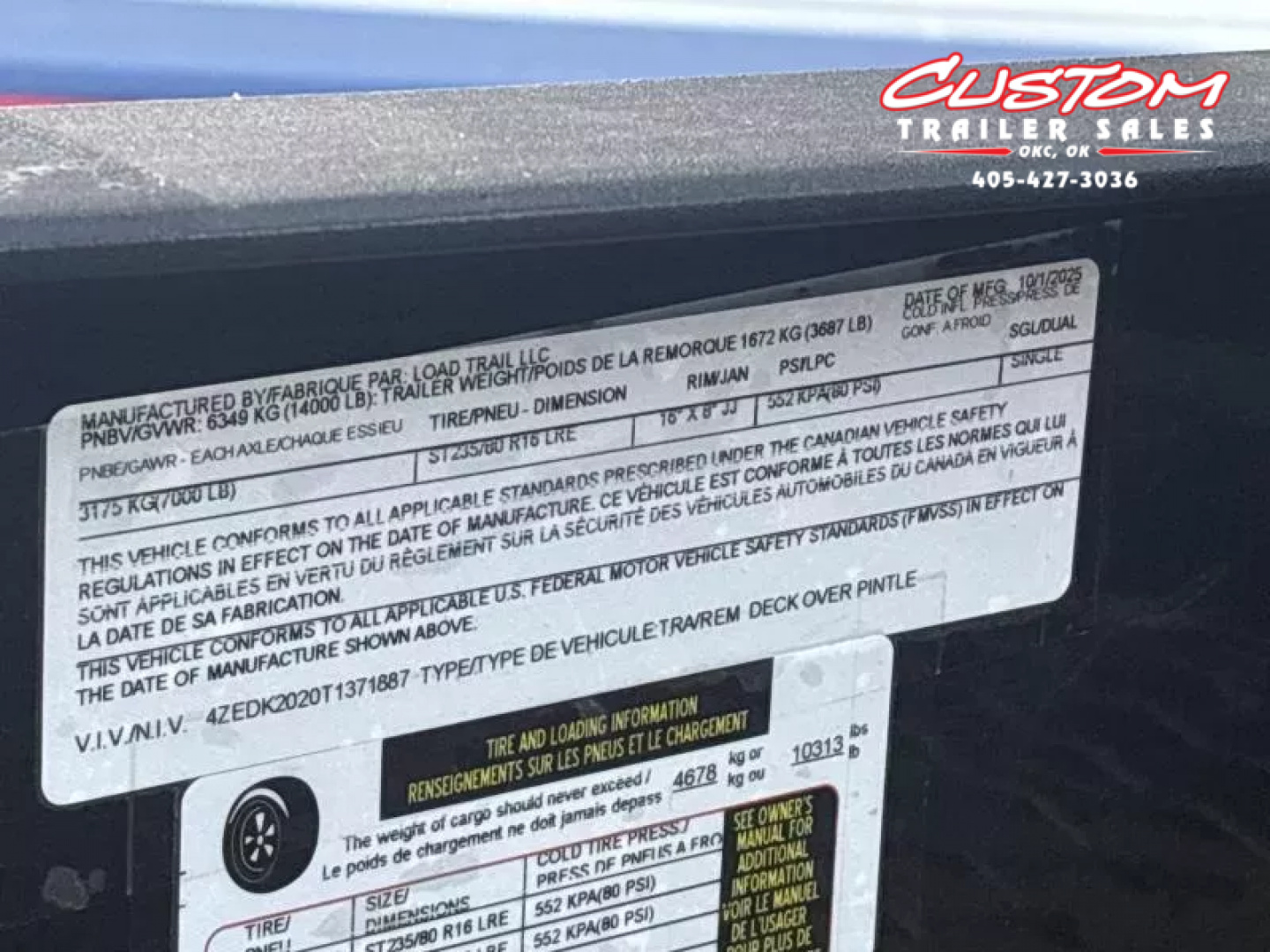 New #371887 2026 LOAD TRAIL DK 20 X 102 TANDEM AXLE BUMPER PULL 14K DECK OVER