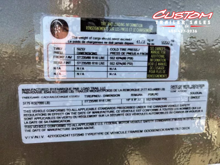 New #372940 2026 LOAD TRAIL TG 24 X 83 TANDEM AXLE 14K GOOSENECK RAPID LOADER FULL BED TILT DECK