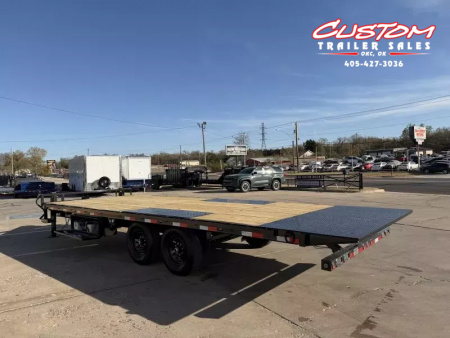 New #374263 2026 LOAD TRAIL PE 24 X 102 TANDEM AXLE BUMPER PULL 14K FULL BED DECKOVER TILT