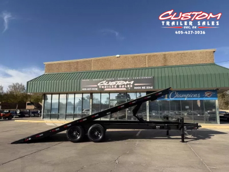 New #374263 2026 LOAD TRAIL PE 24 X 102 TANDEM AXLE BUMPER PULL 14K FULL BED DECKOVER TILT