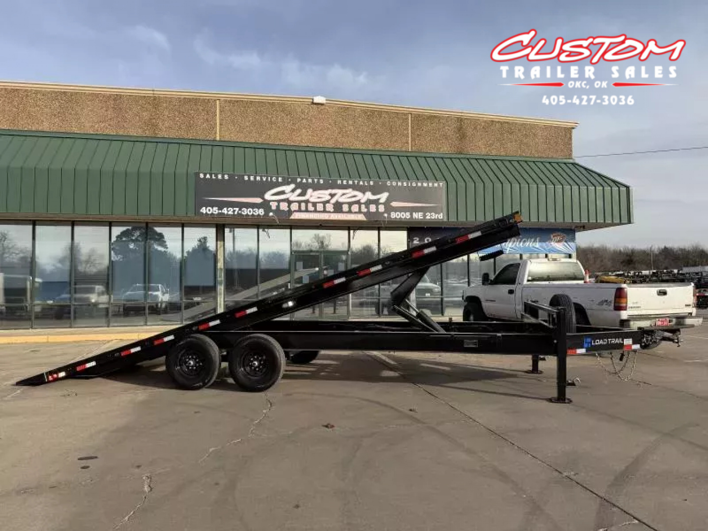 New #374418 2026 LOAD TRAIL PE 24 X 102 TANDEM AXLE BUMPER PULL 14K FULL BED FLATBED TILT