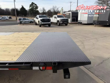 New #374418 2026 LOAD TRAIL PE 24 X 102 TANDEM AXLE BUMPER PULL 14K FULL BED FLATBED TILT