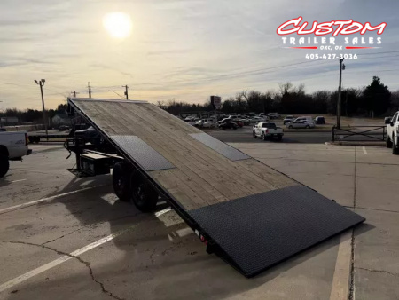 New #374418 2026 LOAD TRAIL PE 24 X 102 TANDEM AXLE BUMPER PULL 14K FULL BED FLATBED TILT