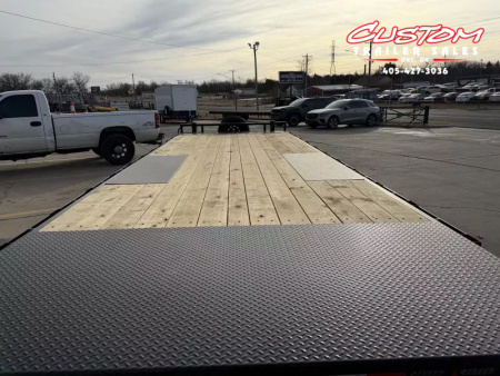 New #374418 2026 LOAD TRAIL PE 24 X 102 TANDEM AXLE BUMPER PULL 14K FULL BED FLATBED TILT