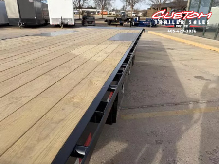 New #374418 2026 LOAD TRAIL PE 24 X 102 TANDEM AXLE BUMPER PULL 14K FULL BED FLATBED TILT