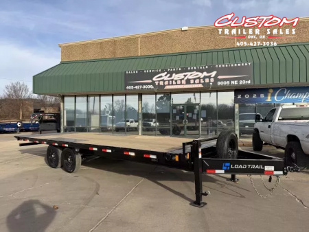 New #374418 2026 LOAD TRAIL PE 24 X 102 TANDEM AXLE BUMPER PULL 14K FULL BED FLATBED TILT