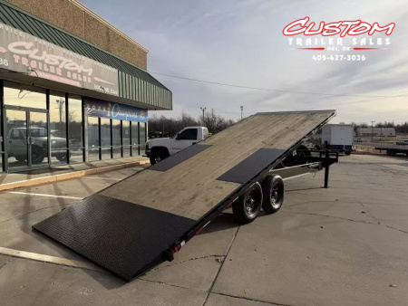 New #374418 2026 LOAD TRAIL PE 24 X 102 TANDEM AXLE BUMPER PULL 14K FULL BED FLATBED TILT