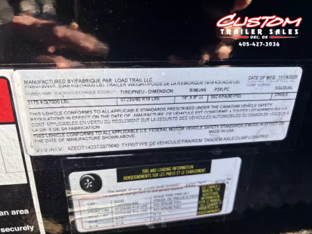 New #375640 2026 LOAD TRAIL DL 14 X 83 TANDEM AXLE LOW PRO 14K HIGH SIDE BUMPER PULL DUMP