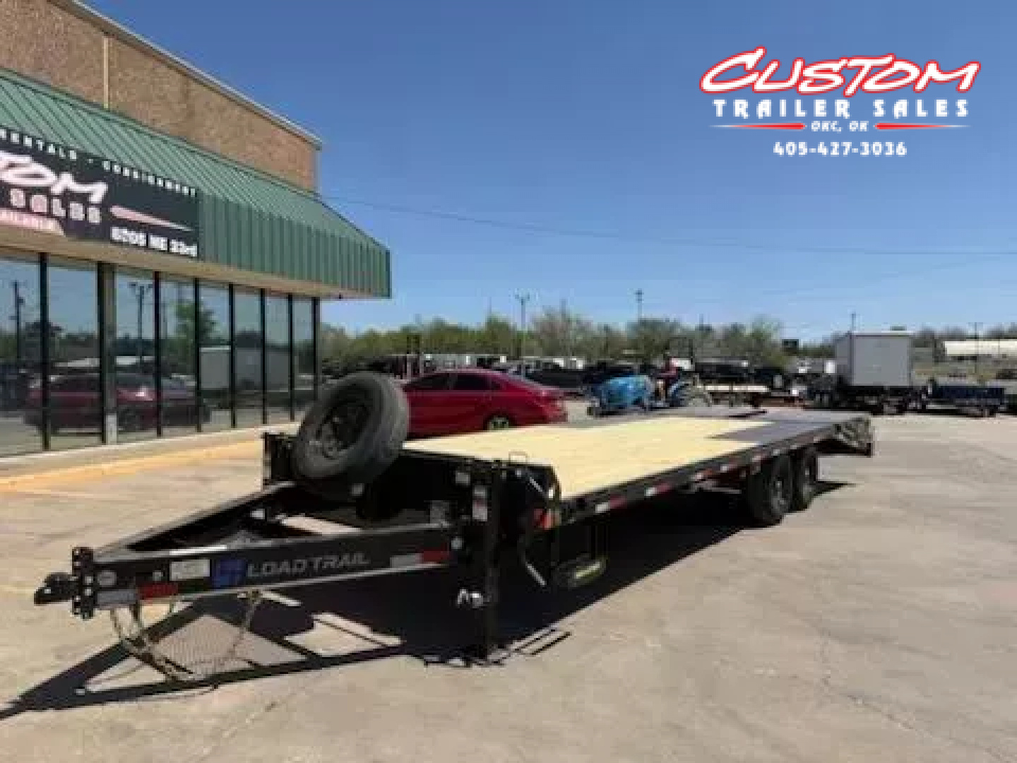 New #376254 2026 LOAD TRAIL PS 24 X 102 TANDEM AXLE BUMPER PULL 14K DECK OVER W/ MAX RAMPS & SPARE TIRE