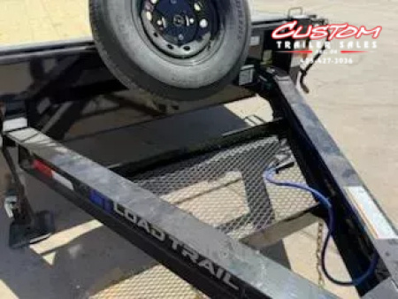New #376254 2026 LOAD TRAIL PS 24 X 102 TANDEM AXLE BUMPER PULL 14K DECK OVER W/ MAX RAMPS & SPARE TIRE