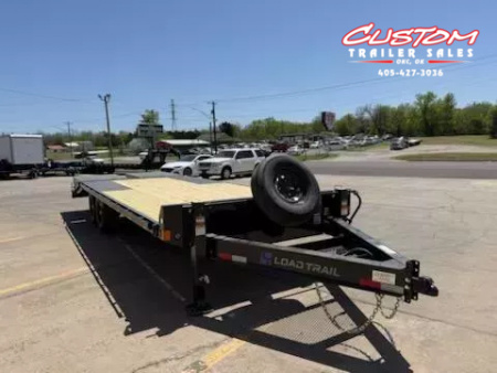 New #376254 2026 LOAD TRAIL PS 24 X 102 TANDEM AXLE BUMPER PULL 14K DECK OVER W/ MAX RAMPS & SPARE TIRE