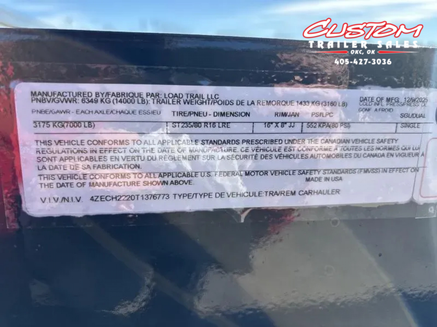 New #376773 2026 LOAD TRAIL CH 22 X 83 TANDEM AXLE 14K EQUIPMENT HAULER W/ MAX RAMPS