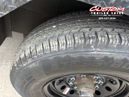 Used #032916 USED 2017 HORSE CREEK 18 X 83 PIPE TOP TANDEM AXLE 14K LANDSCAPE TRAILER W/ 3' SIDES