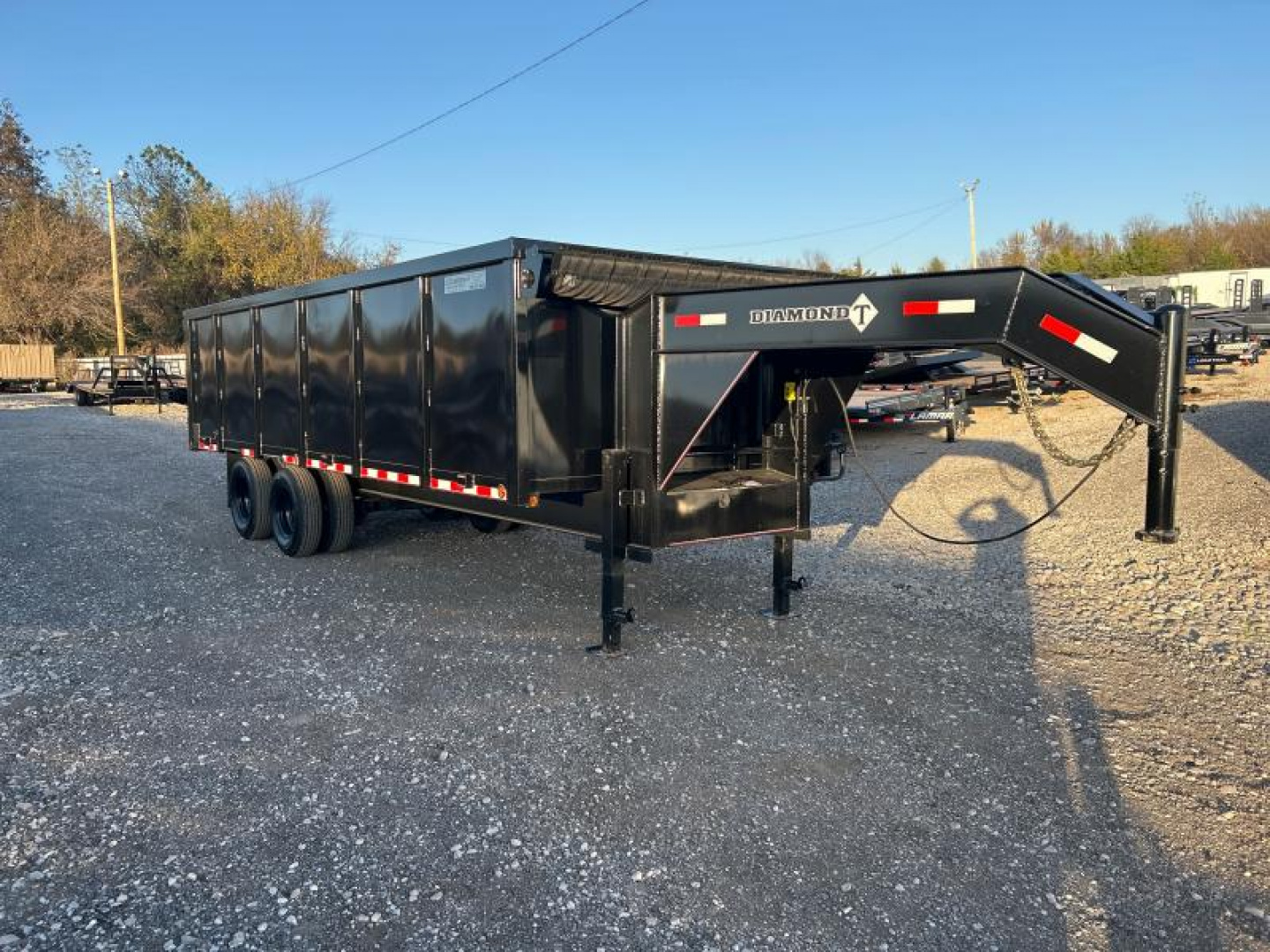 New #DTDUMP 2025 DIAMOND T DTDMP 20 X 102 DUAL TANDEM 20K GOOSENECK DUMP W/ 4' SIDES