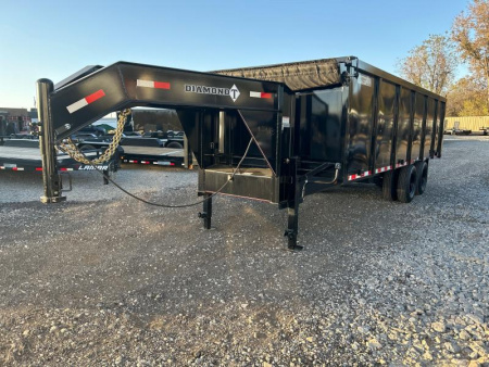 New #DTDUMP 2025 DIAMOND T DTDMP 20 X 102 DUAL TANDEM 20K GOOSENECK DUMP W/ 4' SIDES
