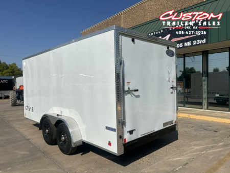 New RENTAL #16 - 7 X 16 TANDEM AXLE 10K ENCLOSED W/ REAR RAMP DOOR