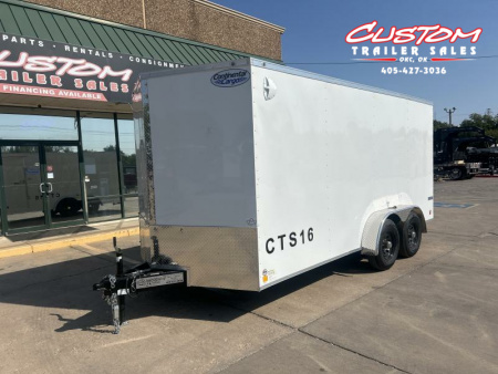 New RENTAL #16 - 7 X 16 TANDEM AXLE 10K ENCLOSED W/ REAR RAMP DOOR