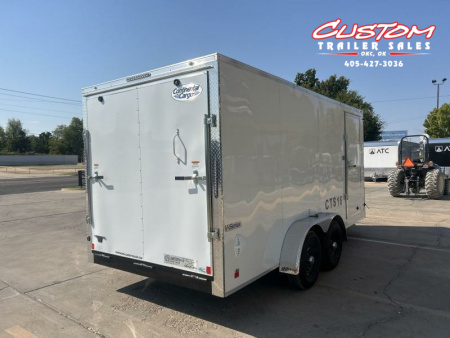 New RENTAL #16 - 7 X 16 TANDEM AXLE 10K ENCLOSED W/ REAR RAMP DOOR