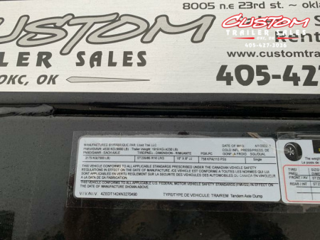 New 14 X 83 TANDEM AXLE BUMPER PULL DUMP RENTAL