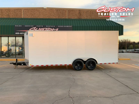 New 8.5 X 24 TANDEM AXLE ALL STEEL ENCLOSED RENTAL